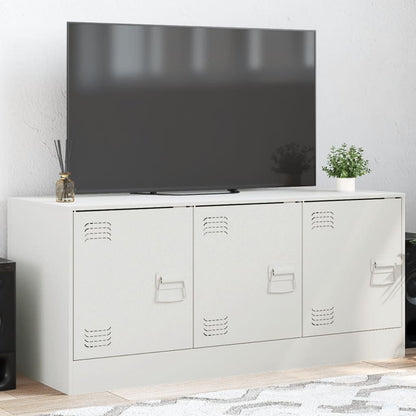 vidaXL TV Cabinet White 99x39x44 cm Steel