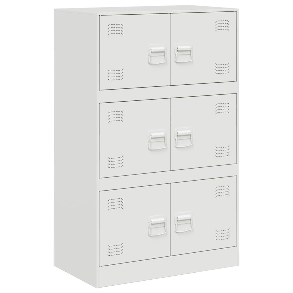 vidaXL Sideboard White 67x39x107 cm Steel