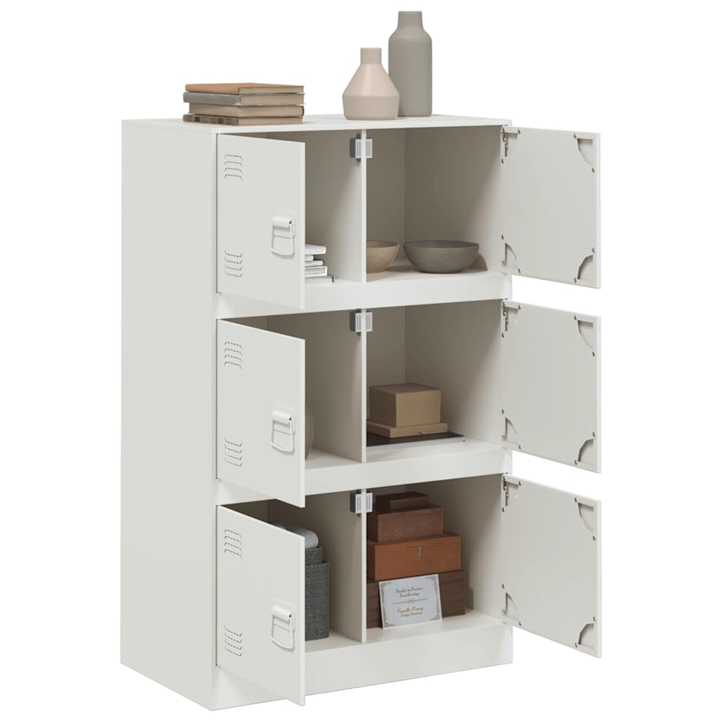 vidaXL Sideboard White 67x39x107 cm Steel