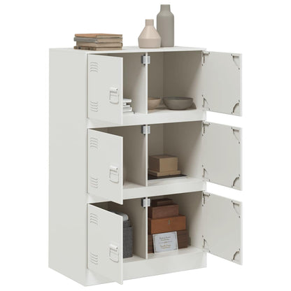 vidaXL Sideboard White 67x39x107 cm Steel