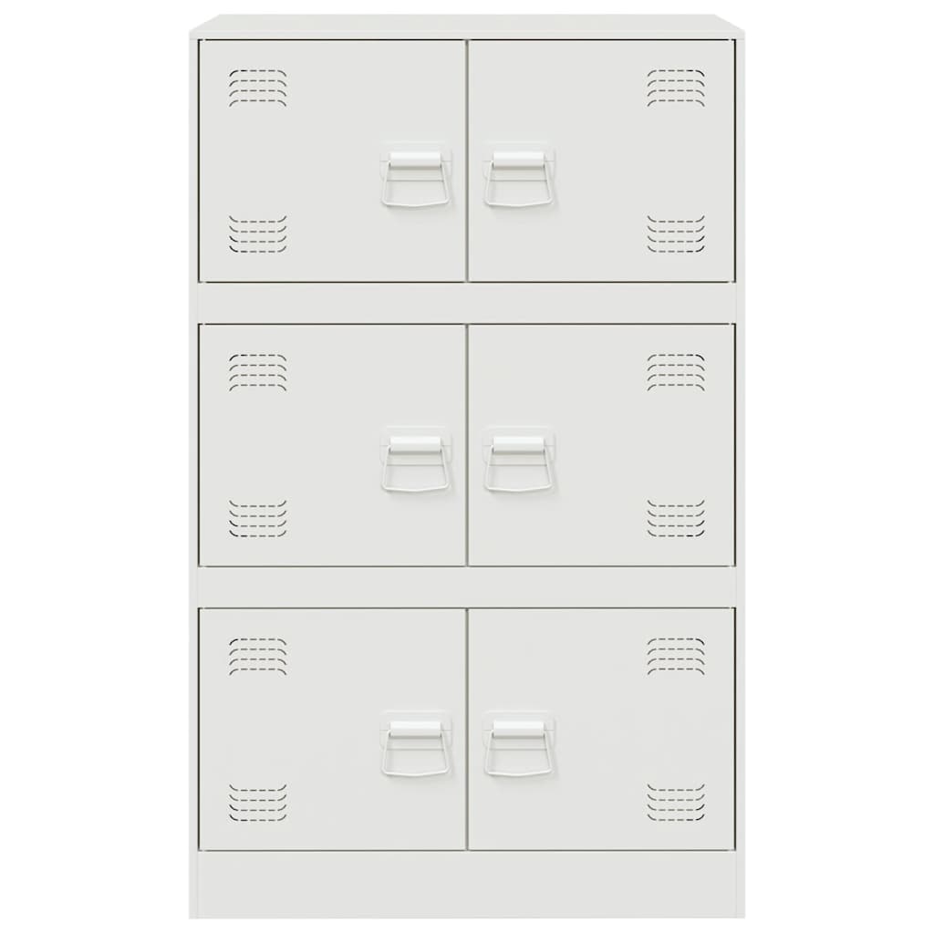 vidaXL Sideboard White 67x39x107 cm Steel