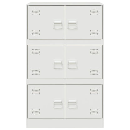 vidaXL Sideboard White 67x39x107 cm Steel