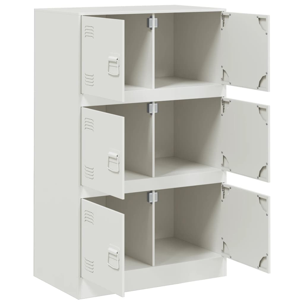 vidaXL Sideboard White 67x39x107 cm Steel