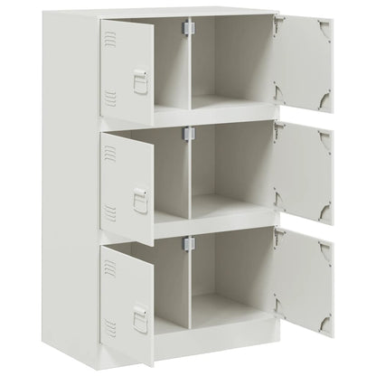 vidaXL Sideboard White 67x39x107 cm Steel