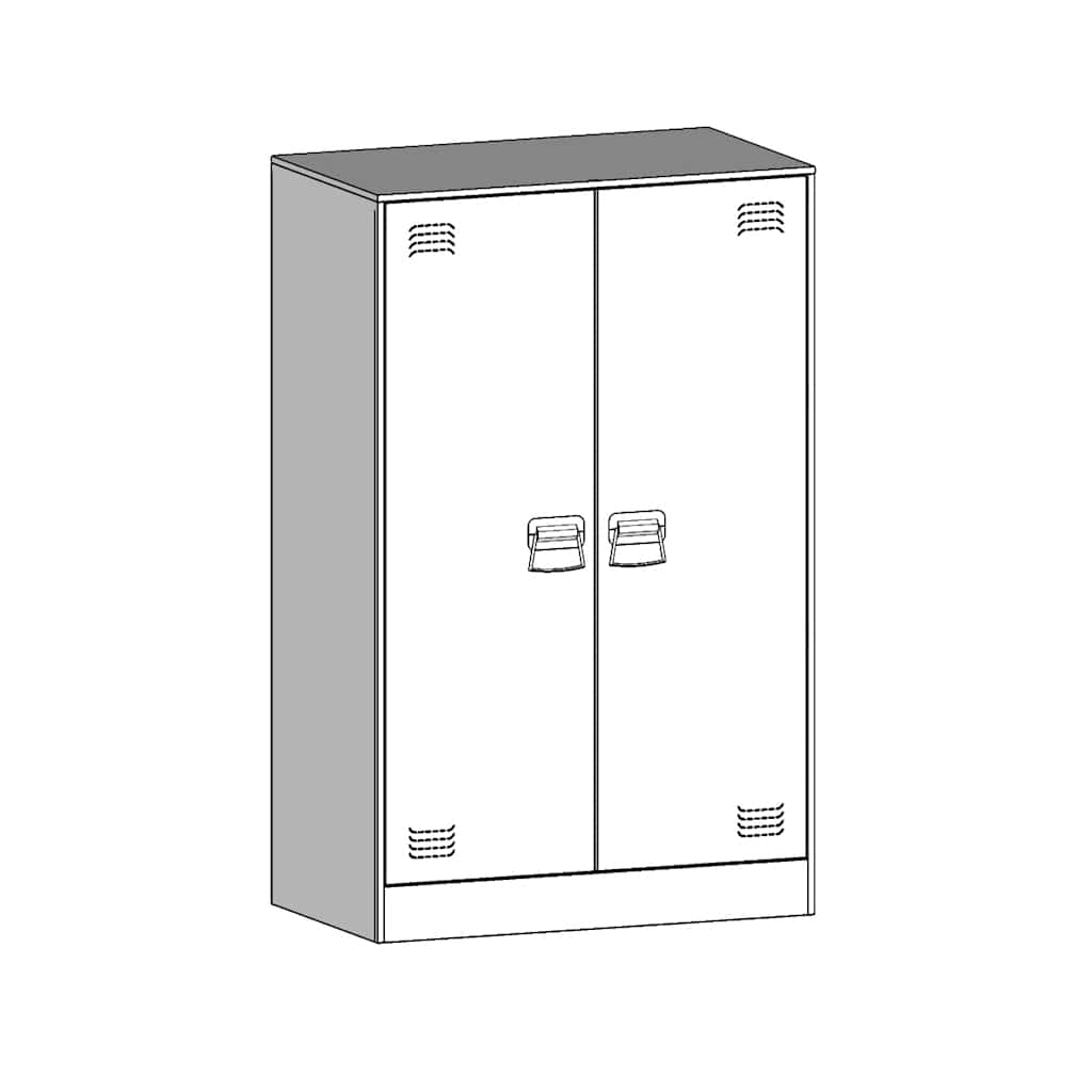 vidaXL Sideboard White 67x39x107 cm Steel