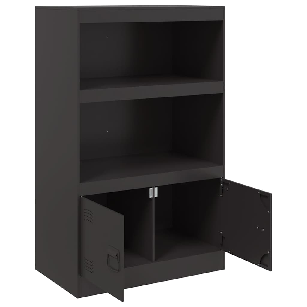 vidaXL Sideboard Black 67x39x107 cm Steel
