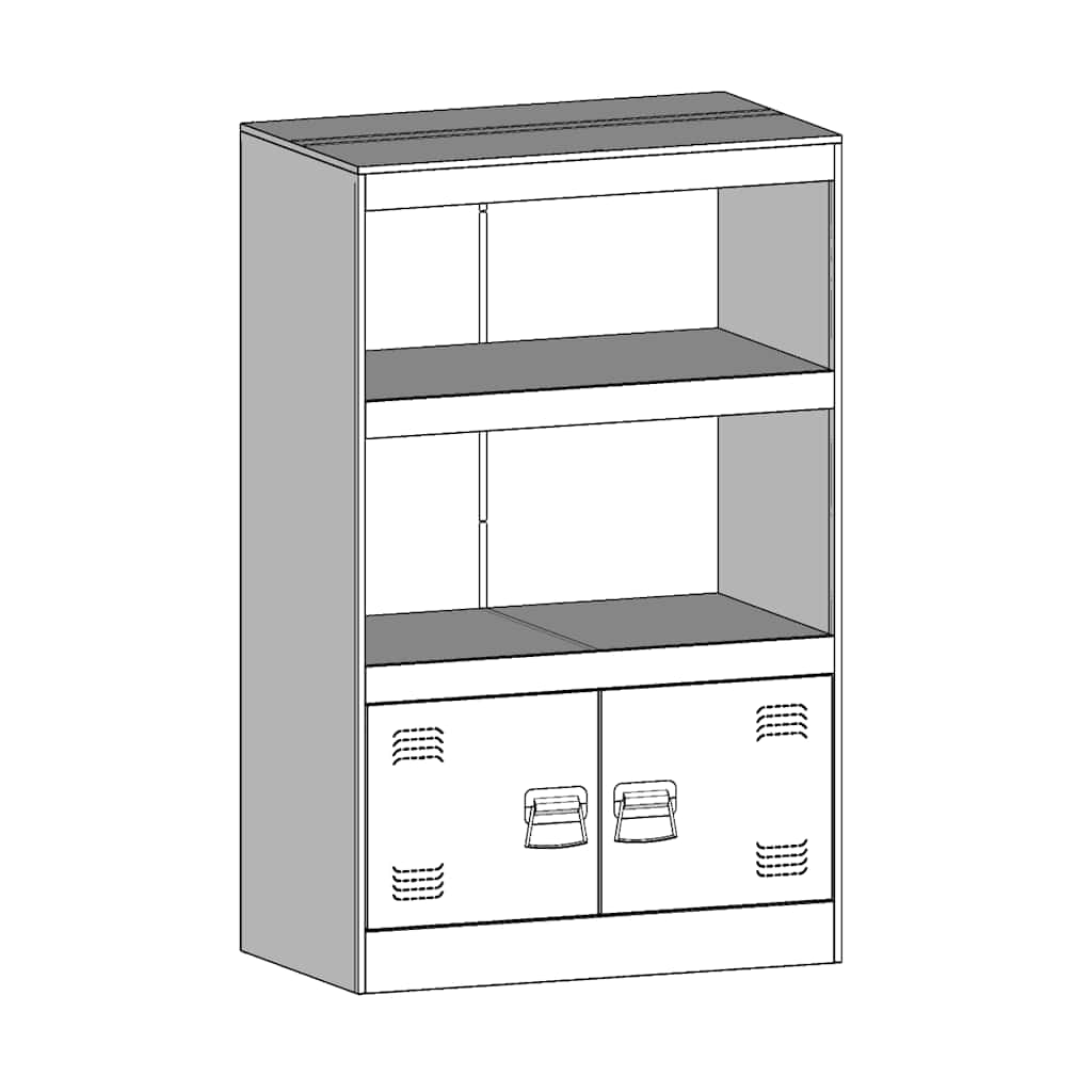 vidaXL Sideboard White 67x39x107 cm Steel