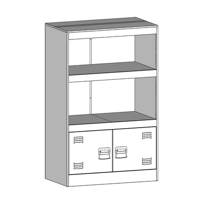 vidaXL Sideboard White 67x39x107 cm Steel