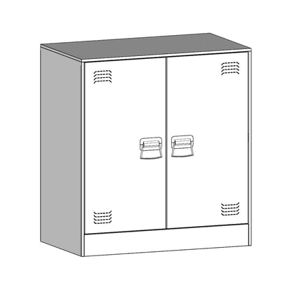 vidaXL Sideboard Pink 67x39x73 cm Steel