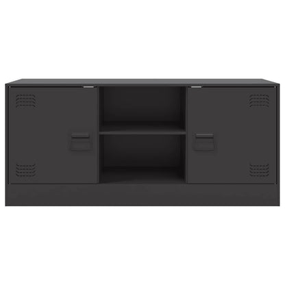 vidaXL TV Cabinet Black 99x39x44 cm Steel