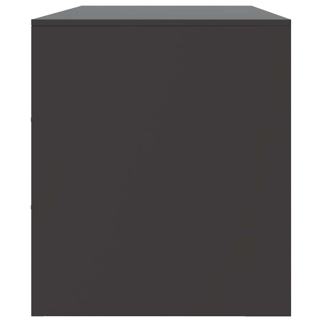 vidaXL TV Cabinet Black 99x39x44 cm Steel