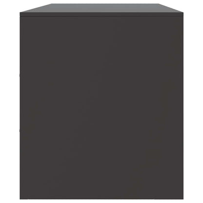 vidaXL TV Cabinet Black 99x39x44 cm Steel