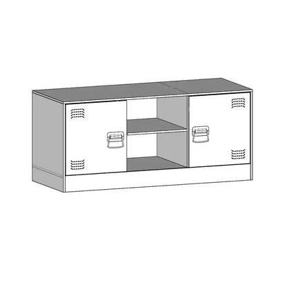 vidaXL TV Cabinet Black 99x39x44 cm Steel