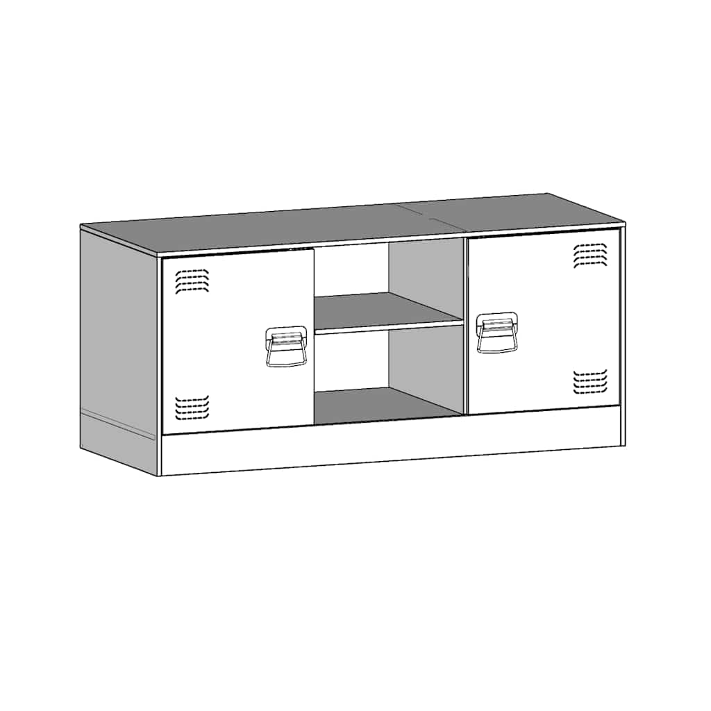 vidaXL TV Cabinet Anthracite 99x39x44 cm Steel