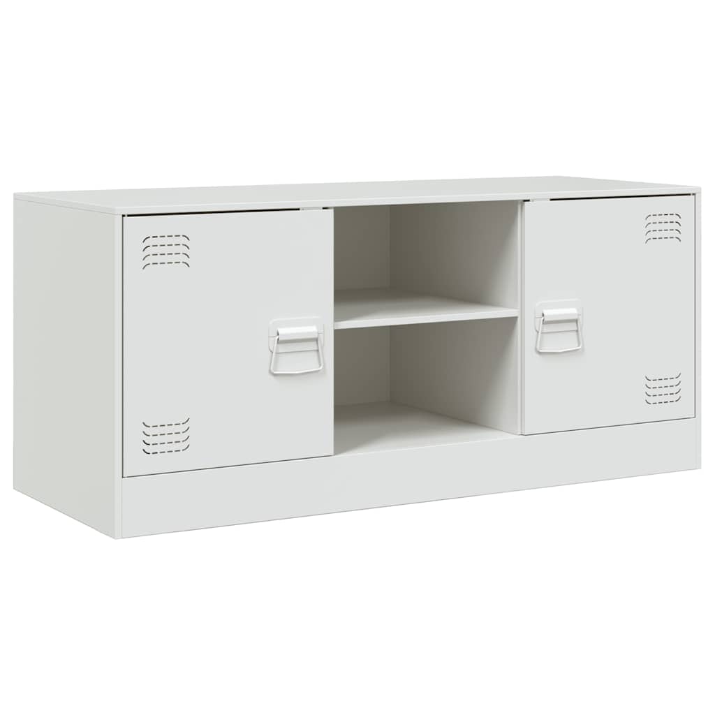 vidaXL TV Cabinet White 99x39x44 cm Steel