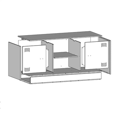 vidaXL TV Cabinet White 99x39x44 cm Steel