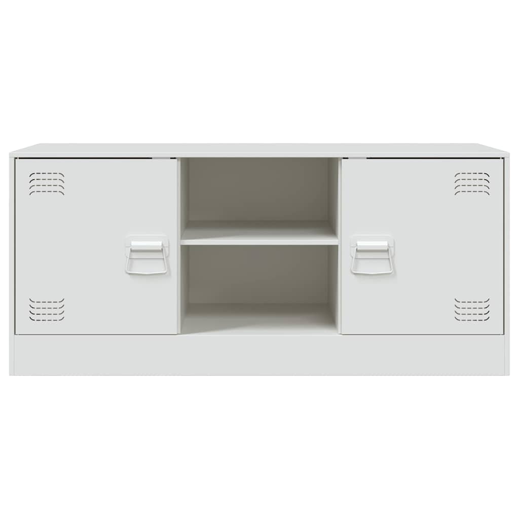 vidaXL TV Cabinet White 99x39x44 cm Steel