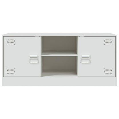 vidaXL TV Cabinet White 99x39x44 cm Steel
