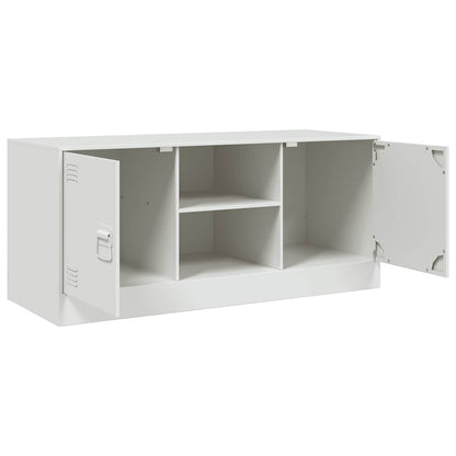vidaXL TV Cabinet White 99x39x44 cm Steel