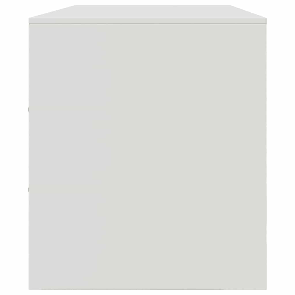 vidaXL TV Cabinet White 99x39x44 cm Steel