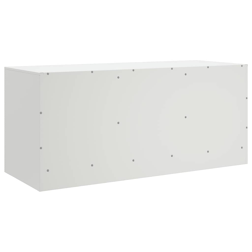vidaXL TV Cabinet White 99x39x44 cm Steel