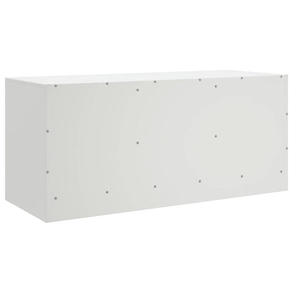 vidaXL TV Cabinet White 99x39x44 cm Steel