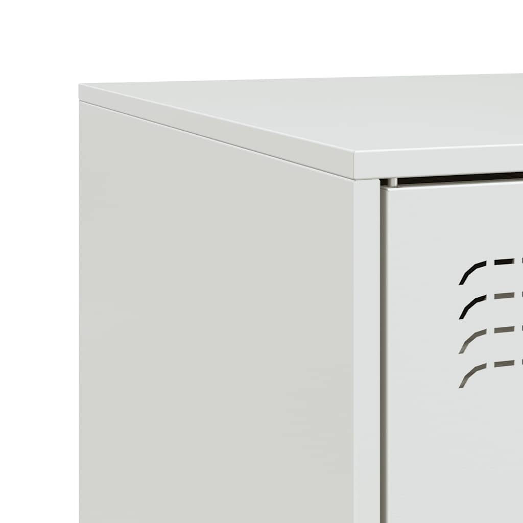 vidaXL TV Cabinet White 99x39x44 cm Steel