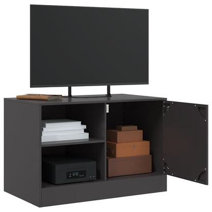 vidaXL TV Cabinet Black 67x39x44 cm Steel