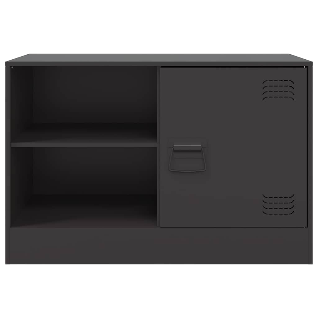 vidaXL TV Cabinet Black 67x39x44 cm Steel