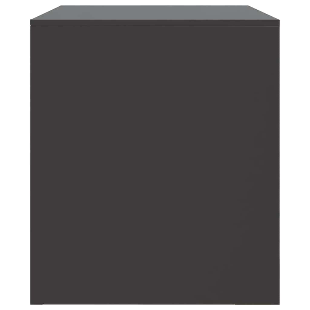 vidaXL TV Cabinet Black 67x39x44 cm Steel