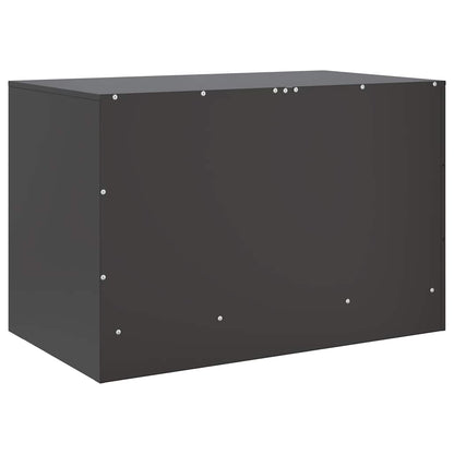 vidaXL TV Cabinet Black 67x39x44 cm Steel
