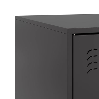vidaXL TV Cabinet Black 67x39x44 cm Steel