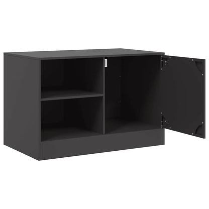 vidaXL TV Cabinets 2 pcs Black 67x39x44 cm Steel