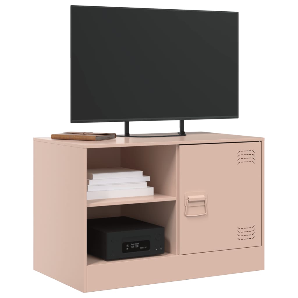 vidaXL TV Cabinets 2 pcs Pink 67x39x44 cm Steel