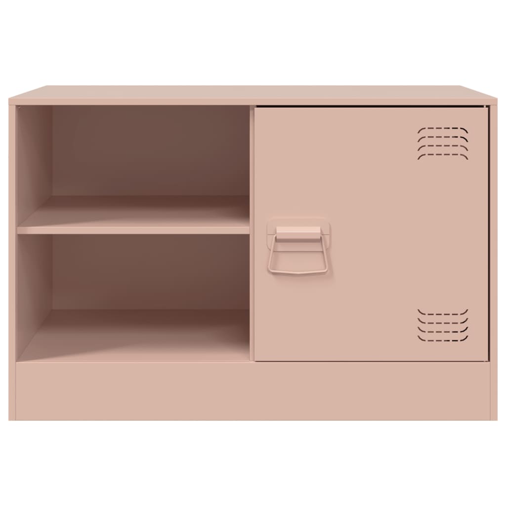 vidaXL 2 Piece TV Cabinet Set Pink 67x39x44 cm Steel