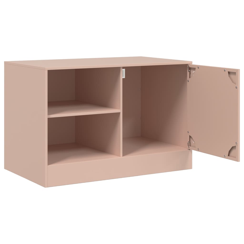vidaXL 2 Piece TV Cabinet Set Pink 67x39x44 cm Steel