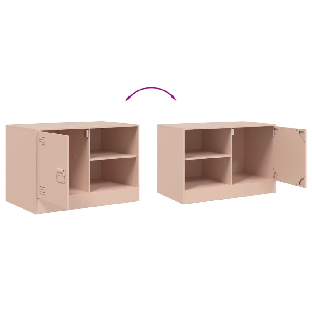 vidaXL TV Cabinets 2 pcs Pink 67x39x44 cm Steel