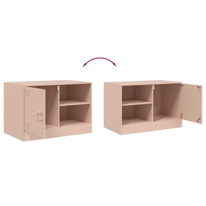 vidaXL TV Cabinets 2 pcs Pink 67x39x44 cm Steel