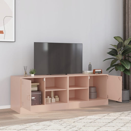 vidaXL 2 Piece TV Cabinet Set Pink 67x39x44 cm Steel