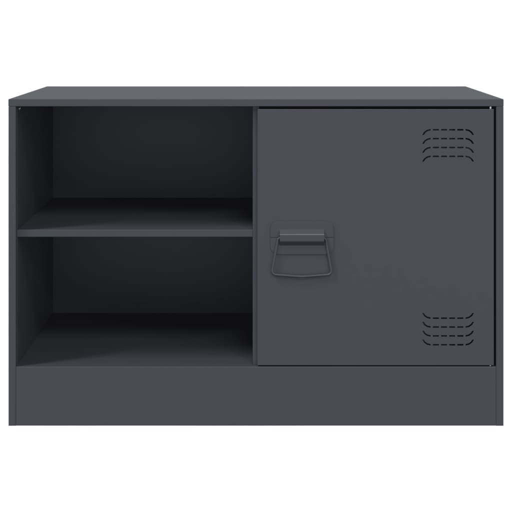 vidaXL 2 Piece TV Cabinet Set Anthracite 67x39x44 cm Steel
