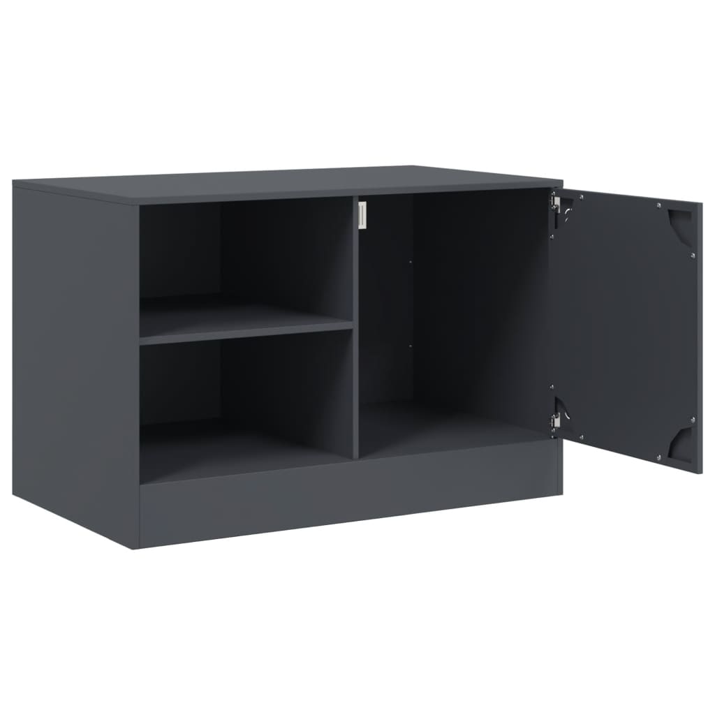 vidaXL 2 Piece TV Cabinet Set Anthracite 67x39x44 cm Steel