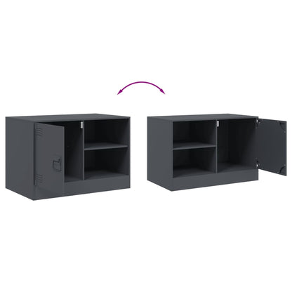 vidaXL 2 Piece TV Cabinet Set Anthracite 67x39x44 cm Steel