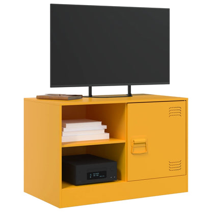 vidaXL 2 Piece TV Cabinet Set Mustard Yellow 67x39x44 cm Steel