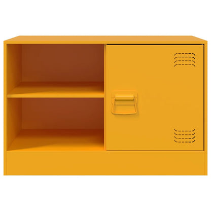 vidaXL TV Cabinets 2 pcs Mustard Yellow 67x39x44 cm Steel