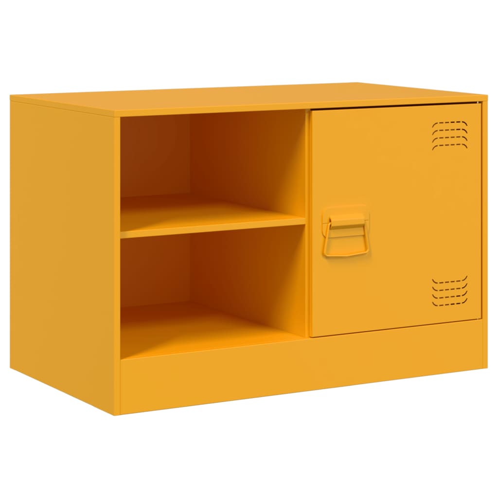 vidaXL TV Cabinets 2 pcs Mustard Yellow 67x39x44 cm Steel