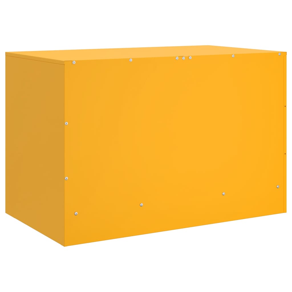 vidaXL TV Cabinets 2 pcs Mustard Yellow 67x39x44 cm Steel