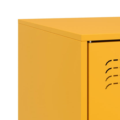 vidaXL TV Cabinets 2 pcs Mustard Yellow 67x39x44 cm Steel