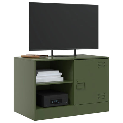 vidaXL TV Cabinets 2 pcs Olive Green 67x39x44 cm Steel