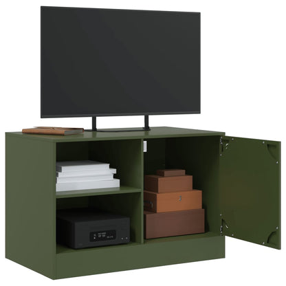 vidaXL TV Cabinets 2 pcs Olive Green 67x39x44 cm Steel