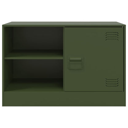 vidaXL 2 Piece TV Cabinet Set Olive Green 67x39x44 cm Steel